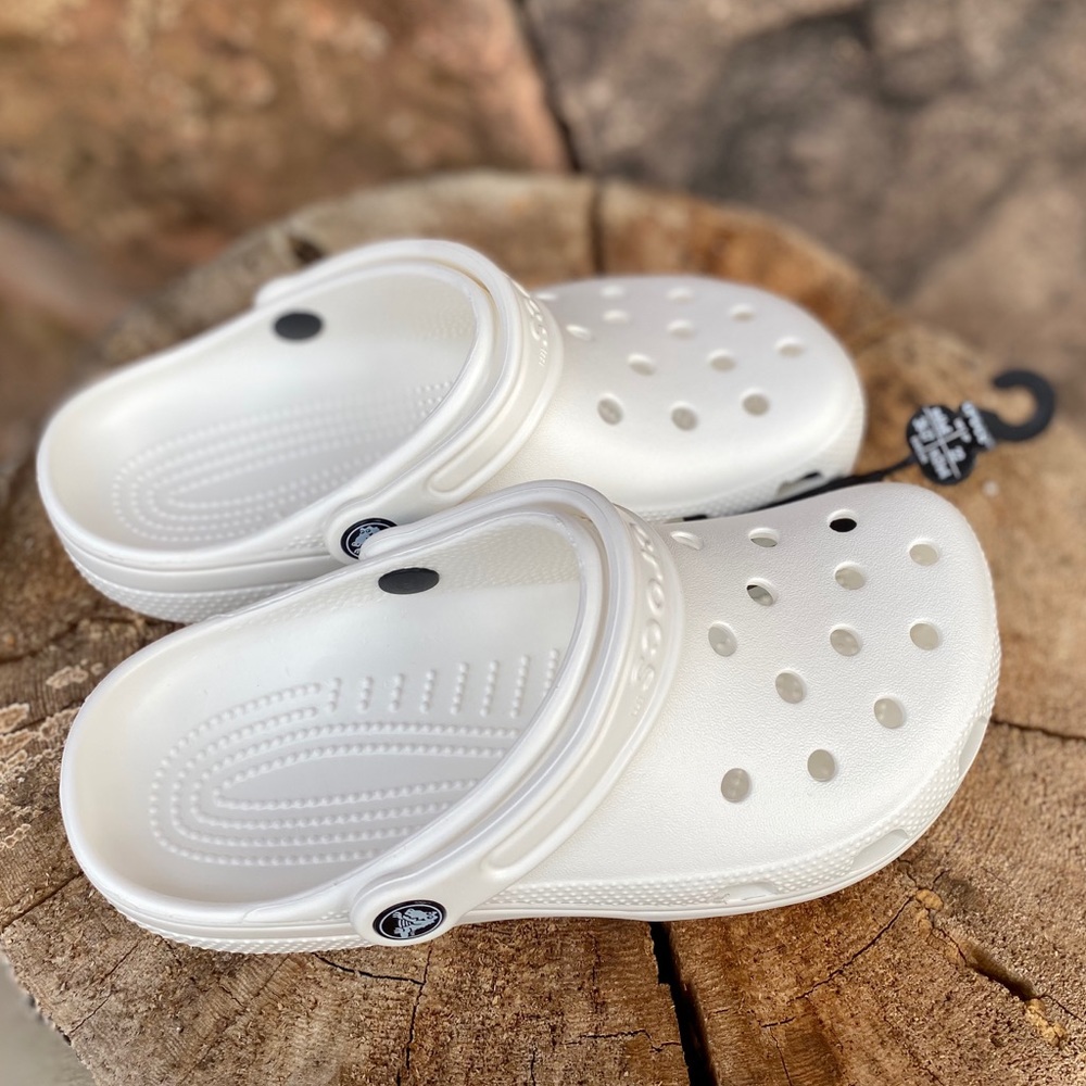 BNWT white crocs
